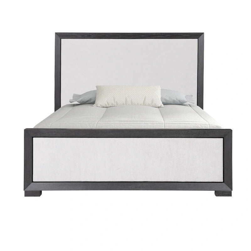 Furniture of America Durem II Modern Classic Solid Wood Fabric Panel Bed