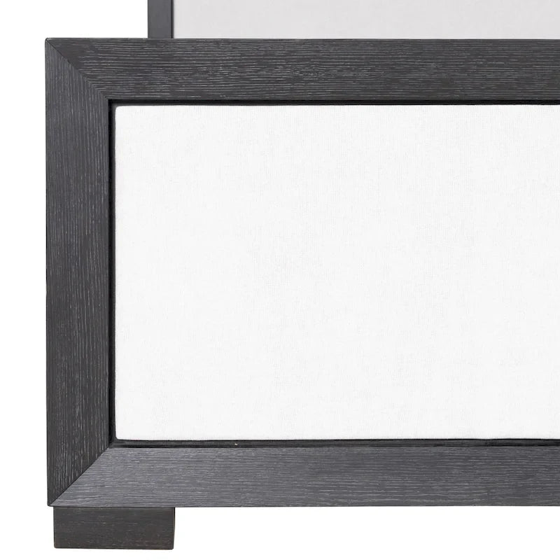 Furniture of America Durem II Modern Classic Solid Wood Fabric Panel Bed