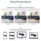 U Shaped Modular Cloud Sofa with Ottoman, Convertible Sleeper Sofa