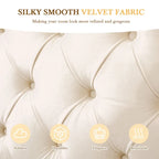 Low-Profile Platform Bed, Modern Velvet Upholstered Bed, Diamond Tufted Headboard Wingback Bed with 2 Nightstands Storage Bed