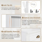 Versatile Tall Bookshelf with LED Lighting and Multiple Storage Options for Home