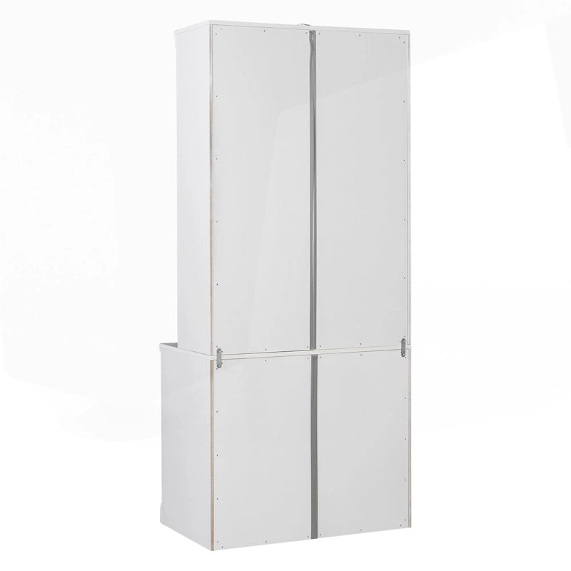 Versatile Tall Bookshelf with LED Lighting and Multiple Storage Options for Home