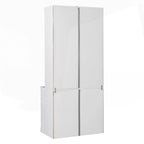 Versatile Tall Bookshelf with LED Lighting and Multiple Storage Options for Home