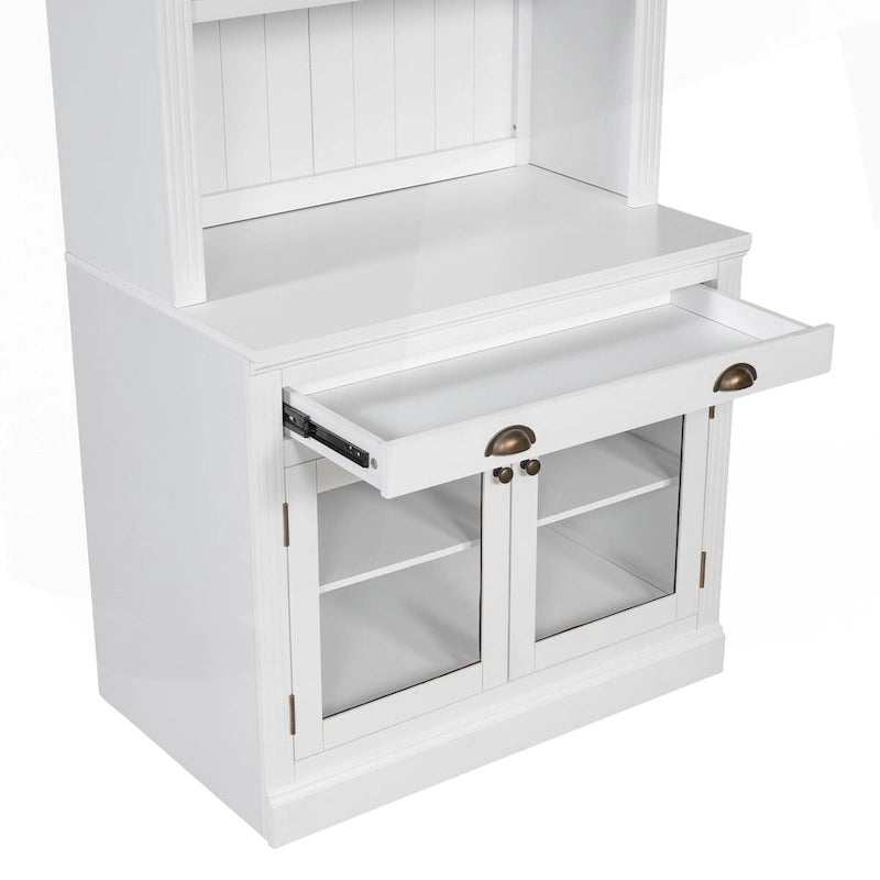 Versatile Tall Bookshelf with LED Lighting and Multiple Storage Options for Home