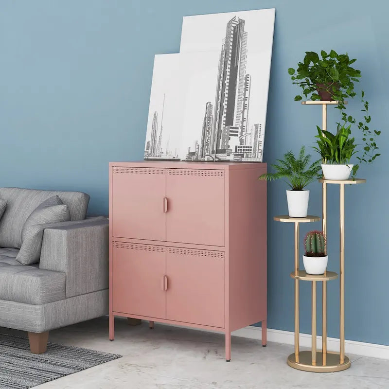 Versatile Metal Storage Locker for Home and Office, Meeting Various Storage Demands