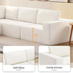 147  Modular Sectional Sofa,L Shaped Wide Seat Couch,Free Combination