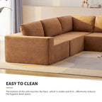 147  Modular Sectional Sofa,L Shaped Wide Seat Couch,Free Combination
