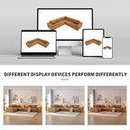 147  Modular Sectional Sofa,L Shaped Wide Seat Couch,Free Combination