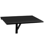 Gymax Wall-Mounted Drop-Leaf Table Floating Folding Desk Space Saver