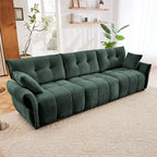 Modern 3-Seater Tufted Sofa Couch with Pillows