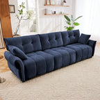 Modern 3-Seater Tufted Sofa Couch with Pillows