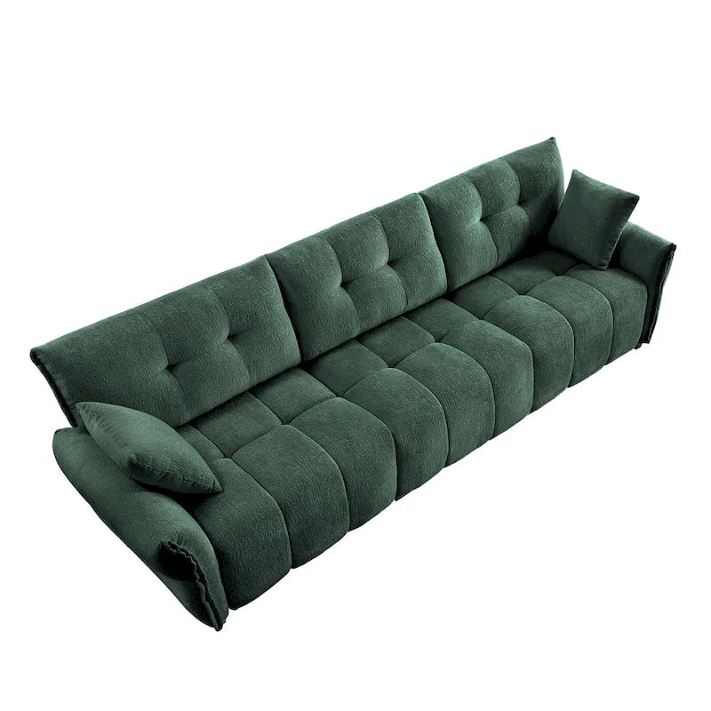 Modern 3-Seater Tufted Sofa Couch with Pillows