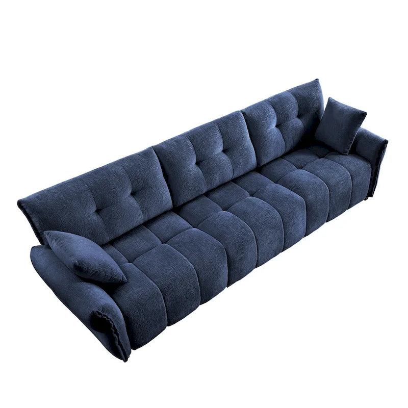 Modern 3-Seater Tufted Sofa Couch with Pillows
