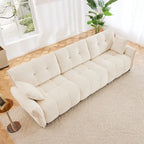 Modern 3-Seater Tufted Sofa Couch with Pillows