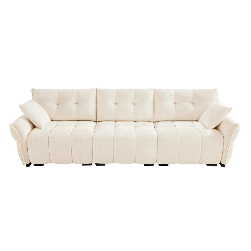 Modern 3-Seater Tufted Sofa Couch with Pillows