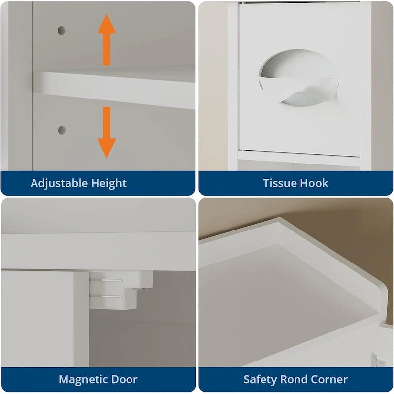 Over The Toilet Storage Cabinet With Barn Door, White Above Toilet Storage Cabinet
