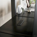 Twin Over Twin Metal Loft Bed with Double Desk and Wardrobe and Shelves with Electrical Outlet for Space Saving