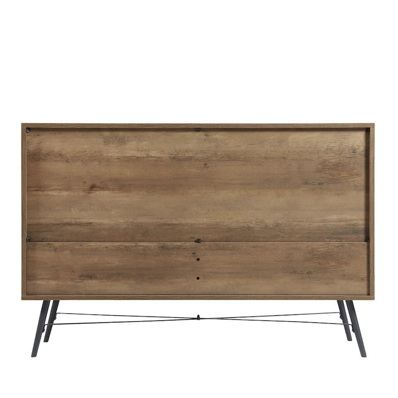 Rustic Style 47.24  Dresser TV Stand with 6 Deep Storage Drawers for Living Room