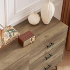 Rustic Style 47.24  Dresser TV Stand with 6 Deep Storage Drawers for Living Room