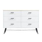 Rustic Style 47.24  Dresser TV Stand with 6 Deep Storage Drawers for Living Room