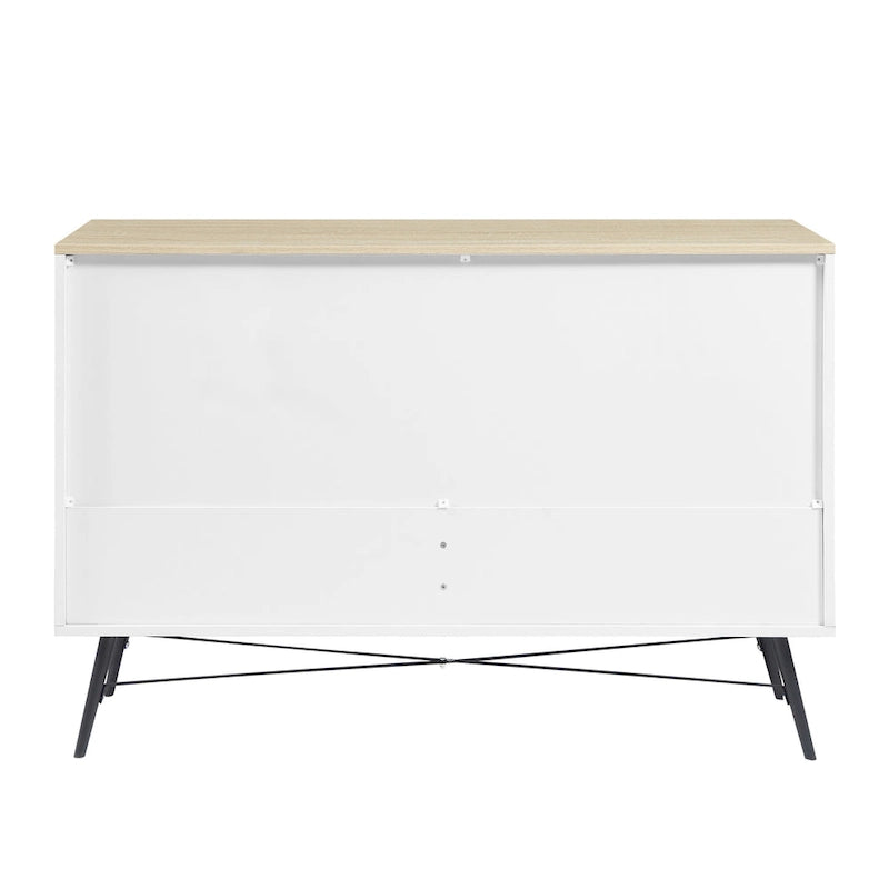 Rustic Style 47.24  Dresser TV Stand with 6 Deep Storage Drawers for Living Room