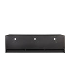 Black 70.87  TV Stand with 3 Open Storage Spaces and 3 Drawers for Living Room