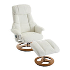 Chenille 360 Swivel Massage Recliner Chair with Ottoman, Massage and Heated Seat