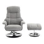 Chenille 360 Swivel Massage Recliner Chair with Ottoman, Massage and Heated Seat