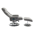 Chenille 360 Swivel Massage Recliner Chair with Ottoman, Massage and Heated Seat