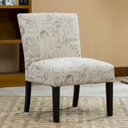 Modern 25.5  Upholstered Accent Chair with Wood Legs for Living Room