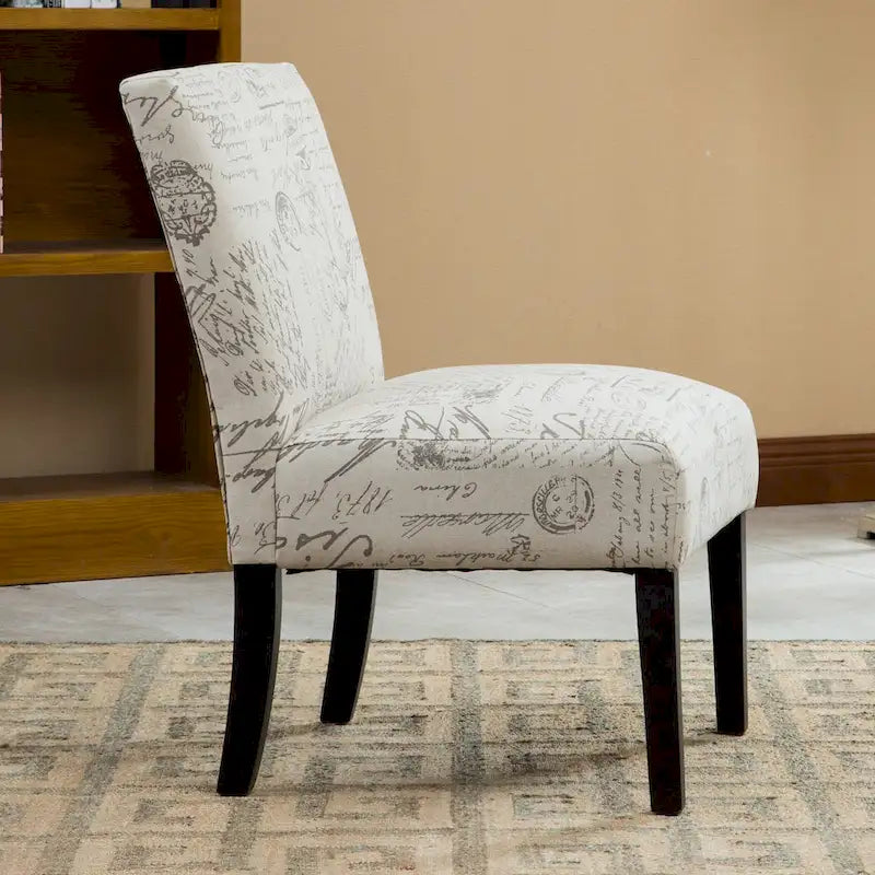 Modern 25.5  Upholstered Accent Chair with Wood Legs for Living Room