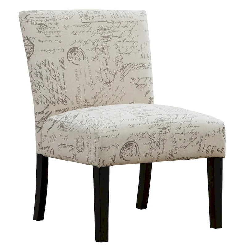Modern 25.5  Upholstered Accent Chair with Wood Legs for Living Room