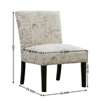 Modern 25.5  Upholstered Accent Chair with Wood Legs for Living Room