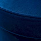 Blue Modern 22  Upholstered Velvet Accent Chair with Round Swivel Metal Base for Living Room