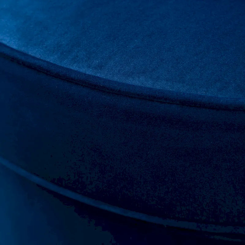 Blue Modern 22  Upholstered Velvet Accent Chair with Round Swivel Metal Base for Living Room