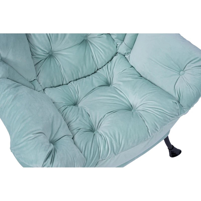 Green 22.35  Tufted Lounge Chair with Side Pocket