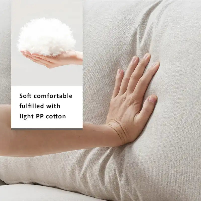 100.4  L-Shaped Polyester Sectional Sofa with 4-Seat Convertible Couch and Ottoman & Pocket Spring Cushions (300lb Capacity)