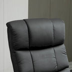 Black 28.8  High Back Swivel Recliner Chair with Ottoman