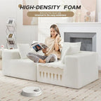 103  Fabric Modular Sectional Sofa with Deep Seats, L-Shaped Cloud Couch and Chaise, No Assembly Required