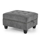 Grey 116  L-Shaped 6-Seat Sofa with Chairs and Storage