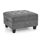 Grey 116  L-Shaped 6-Seat Sofa with Chairs and Storage