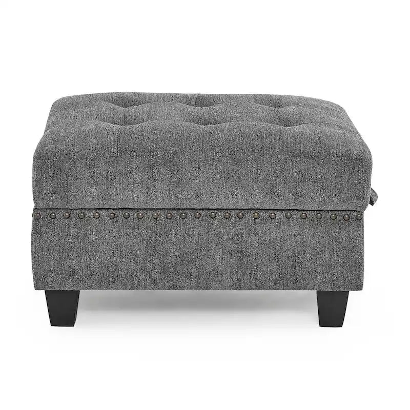 Grey 116  L-Shaped 6-Seat Sofa with Chairs and Storage