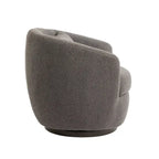 Grey 37.2  Swivel Barrel Chair with Storage