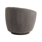Grey 37.2  Swivel Barrel Chair with Storage