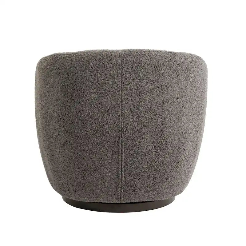 Grey 37.2  Swivel Barrel Chair with Storage