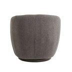 Grey 37.2  Swivel Barrel Chair with Storage