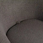 Grey 37.2  Swivel Barrel Chair with Storage
