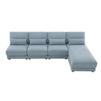 Blue 120  L-Shaped 4-Seat Sectional Sofa