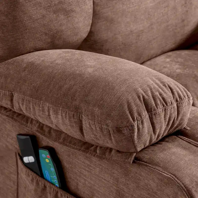 Blue Power Lift Recliner with Heat, Massage & USB Ports