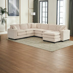 White 118.1  Luxurious U-Shaped 6-Seater Sofa